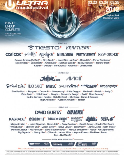 Ultra Music Festival announces 2012 lineup: Kraftwerk, New Order